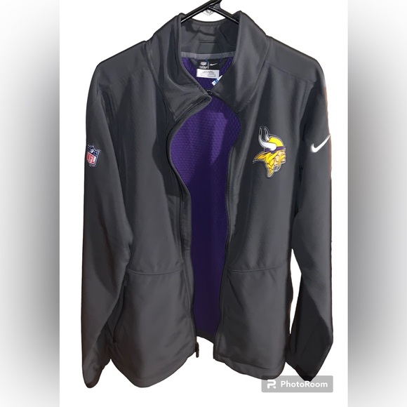 NFL Viking Zip-up, Nike, Large, Grey and Purple - Picture 2 of 3